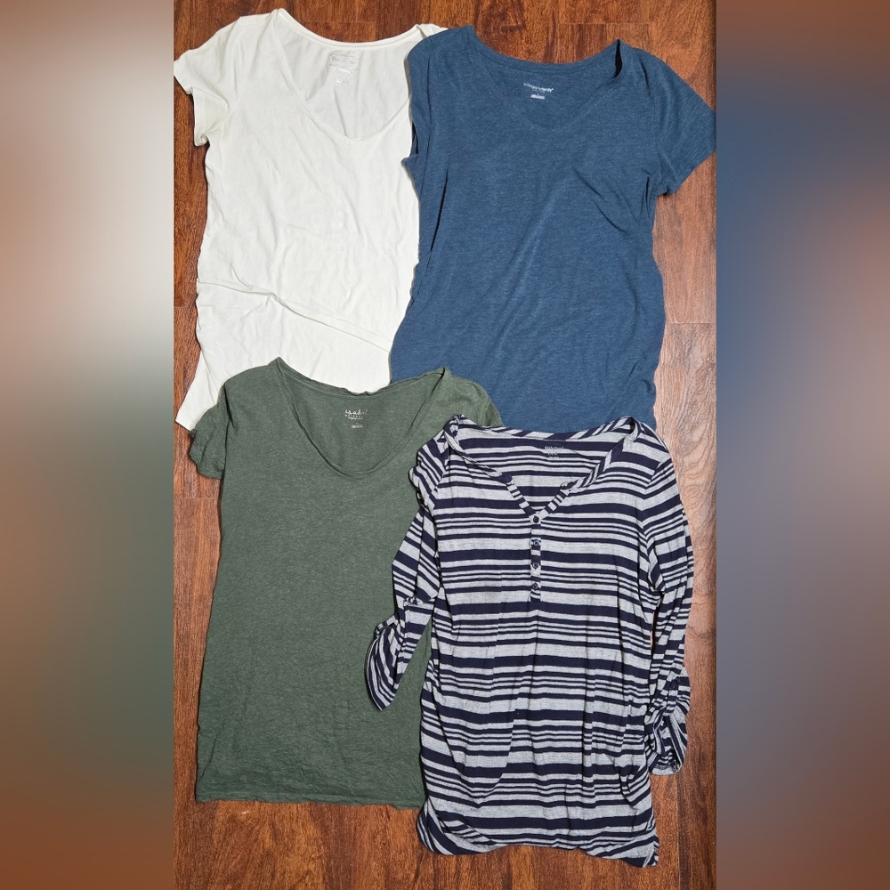 Motherhood Maternity Short Sleeve And 3/4 Sleeve Bundle Womens Size Large